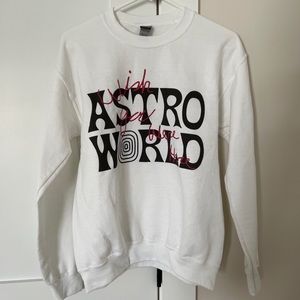 Gildan Astroworld white crewneck